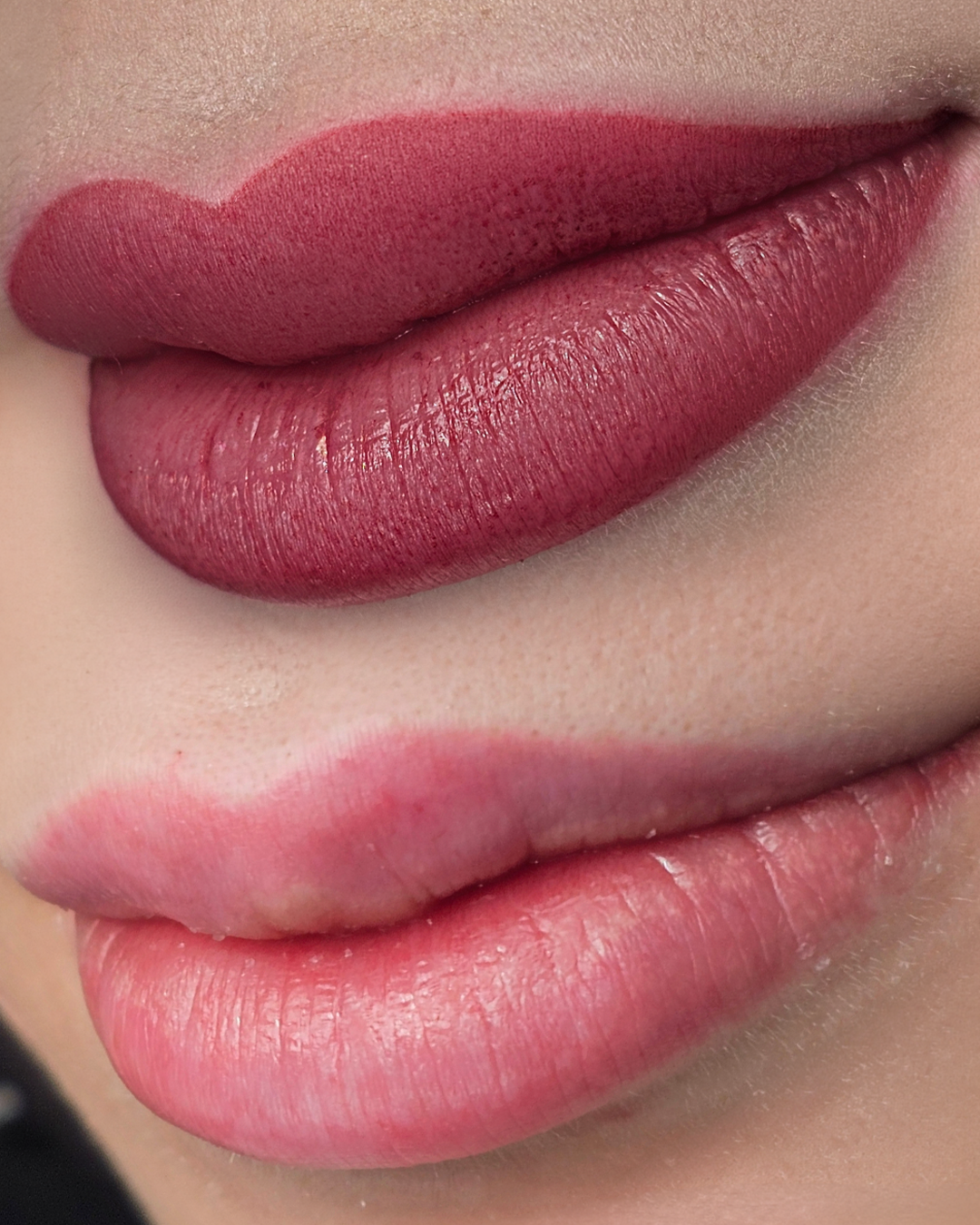 Labbra prima e dopo il trattamento Acquarelle Lips