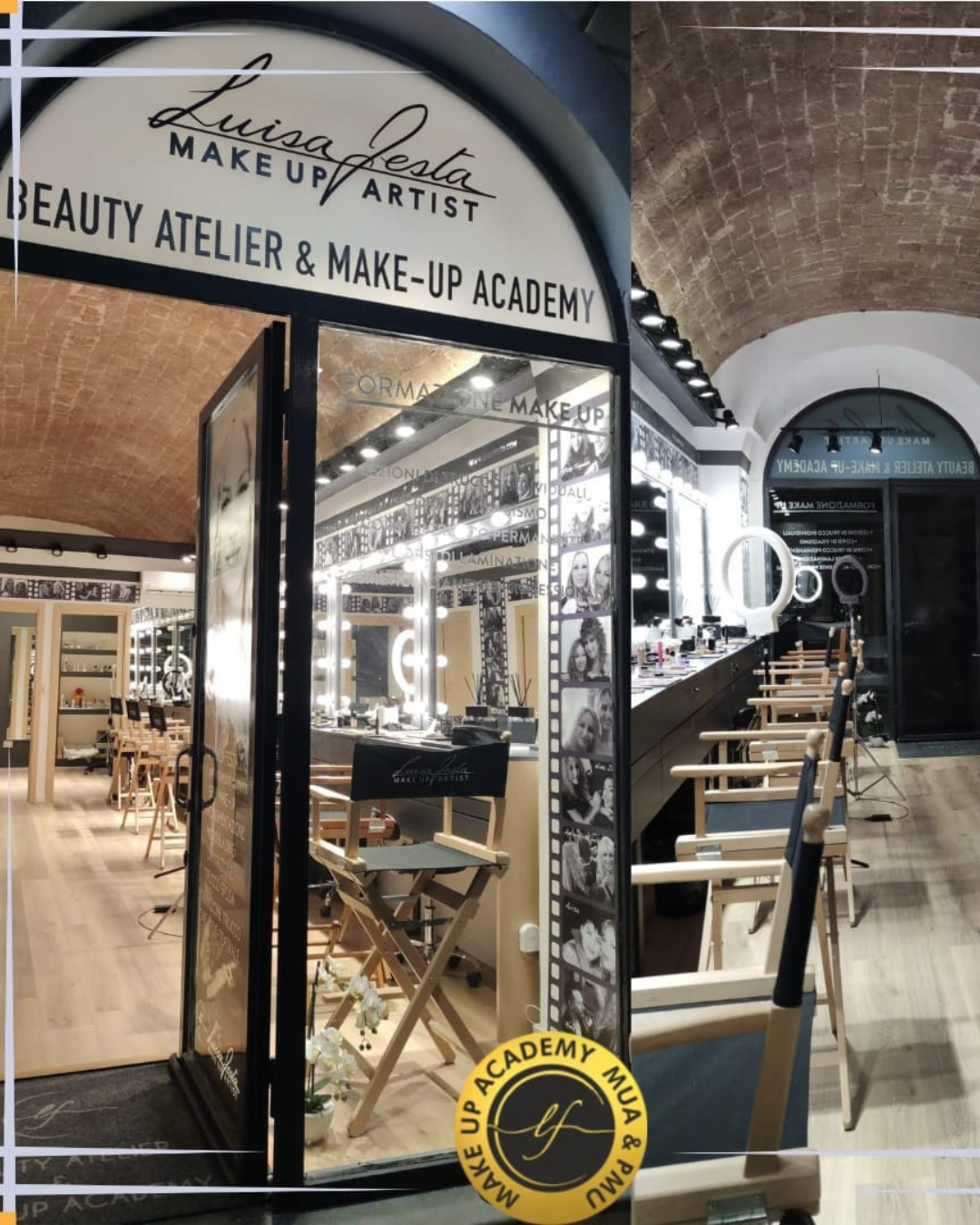 Vetrina del Beauty Atelier & Make-Up Academy di Luisa Festa